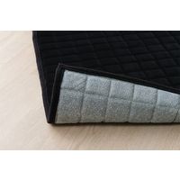 イケヒコ mou（ムー） ラグ 1850×1850mm ブラック 1380000000477 1枚（直送品）