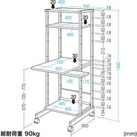 サンワサプライ パソコンラック(W500×D700×H1400mm) RAC-EC11N2 1台（直送品）