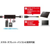 サンワサプライ アンドロイド対応カードリーダー ADR-AML22BKN 1個（直送品）