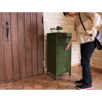 【軒先渡し】ヤマソロ Caleb ラージスタンドポスト グリーン 幅400×奥行335×高さ900mm 1台（直送品）