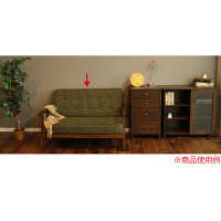 【軒先渡し】ヤマソロ ロージー 2人掛けソファ ドットグリーン 幅1140×奥行670×高さ730×座面高370mm 1台（直送品）