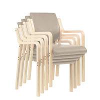 藤沢工業 ナチュラル ウッドチェア テラコッタ 福祉用イス 介護用イス スタッキング椅子 木製イス 木製チェア 天然木 ブラウン 1脚