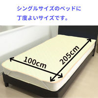 iiもの本舗 防水敷きパッド シングル 100×205cm ベージュ 4589596693934 1枚（直送品）