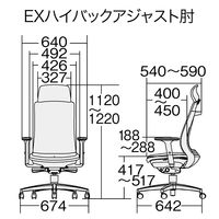 【組立設置込】プラス BeneS メッシュチェア EXハイバック 可動肘 ダークグレーフレーム ブラック KD-BN35MKL BK 1脚（直送品）