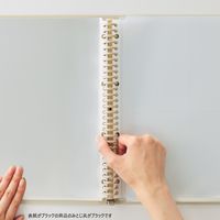 リヒトラブ Roomy クリヤーブック<ポケット交換式> A4 ブラック N290-24 1箱(5冊入)