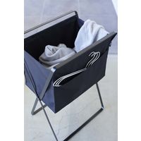 tower（タワー） 折り畳み高床式ランドリーバスケット タワー ブラック 5662 1台 山崎実業