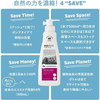 エコストア ランドリーコンセントレートポンプ ゼラニウム＆オレンジ 480mL 1個 衣料用洗剤 エコストアジャパン