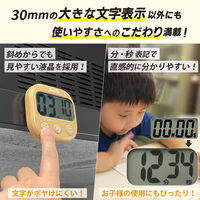 タニタ（TANITA） 抗菌でか見えタイマー キッチンタイマー マスタードイエロー TD429YL TD-429-YL 1個
