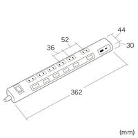 サンワサプライ 節電タップ TAP-B108UC-2W 1個