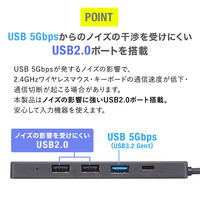 サンワサプライ HDMIポート付 USB Type-Cハブ USB-5TCH15BK 1個（直送品）