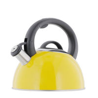 ベストコ やかん 笛吹き ケトル 2.5L ステンレス製 IH 対応 イエロー NQ-0021 1個