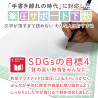 共栄プラスチック 下敷 しっかりシタ字キ A4 方眼/無地リバーシブル メロン SHS-A4-01 1枚