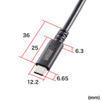 サンワサプライ USB20Gbps（USB4 Gen2x2）Type-C ケーブル KU-20GCCPE20 1本
