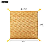 東谷 ROOM ESSENCE 座布団 幅700×奥行700mm ゴールド BC-114FGD 1枚（直送品）