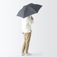 無印良品 晴雨兼用 2通りにたためる 折りたたみ傘 親骨の長さ55cm 6本骨 ネイビー 良品計画
