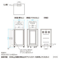 サンワサプライ 19インチラック(18U) 幅600×奥行600×高さ1030mm ブラック CP-SVNA1860BK 1台（直送品）