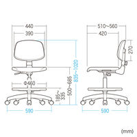 サンワサプライ 作業用ワークチェア ブラック SNC-T166BK 1脚（直送品）