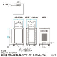 サンワサプライ 19インチラック メッシュ(18U) 幅600×奥行600×高さ1030mm ブラック CP-SVNA1860MBK 1台（直送品）
