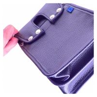 コヅチ 内側ポケット付レザー腰袋 A2 黒 1個（直送品）