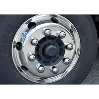 パーマンコーポレーション ゆるみチェックナットキャップクロームメッキ新ISO33mm大型低床車用8ヶ入 1216150000 1個（直送品）