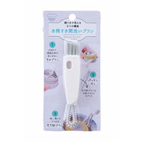 すき間のために生まれた 水筒すき間洗いブラシ パッキン外し付き ホワイト 1個 マーナ