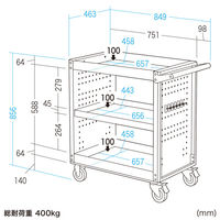 サンワサプライ ツールワゴン CART-FA4SV 1個（直送品）