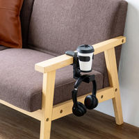 サンワサプライ  ドリンクホルダー付ヘッドホンフック PDA-STN71BK（直送品）