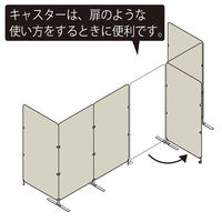 アスクル　マルチワーク　制菌・防炎クロススクリーン 幅2400(800×3連)×奥行500×高さ1800mmサンドベージュ　1台 オリジナル