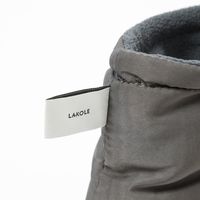【LAKOLE/ラコレ】 キルトルームブーツ チャコール
