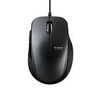 マウス 有線 5ボタン ブルーLED 拡大縮小機能 手になじむ ブラック M-A-BL09UBBK エレコム 1個（わけあり品）