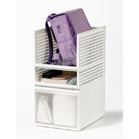 吉川国工業所 組み合わせて使える収納トレー ワイドL グレー MOS-17_Gy 1個