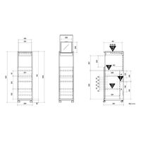 【軒先渡し】朝日木材加工 コスメストレージ エルフォルム 幅294×奥行390×高さ1006mm LFM-1030DR-NA 1台（直送品）