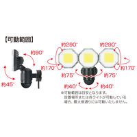 大進 人感 センサーライト コンセント 屋外 LED 防雨 DLA-18T300 1台（直送品）