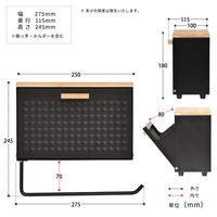 【軒先渡し】B.Bファニシング TREE マグネットマルチストッカー 幅275×奥行115×高さ245mm TRKS0245KIBLK 1台（直送品）