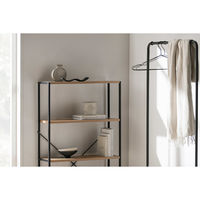 アイリスオーヤマ スリムラック ナチュラル/ブラック HSR-625 1台（直送品）