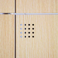 スマイル 木目調スチールロッカー 3連4段12人用 シリンダー錠 ライトブラウン/ホワイト 幅900×奥行515×高さ1790mm 1台（取寄品）