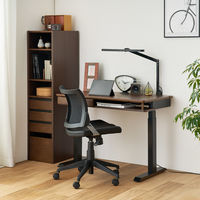 【軒先渡し】コイズミファニテック Fit-in Desk 昇降デスク ウォルナット×ブラック FDD-798WTBK 1台（直送品）