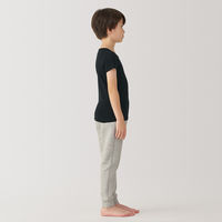 無印良品 キッズ あったか綿 クルーネック半袖Tシャツ キッズ110 黒 良品計画