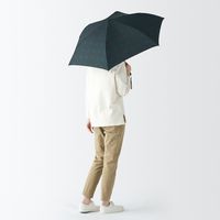 無印良品 晴雨兼用 2通りにたためる 折りたたみ傘 傘55cm ダークグリーンチェック 良品計画
