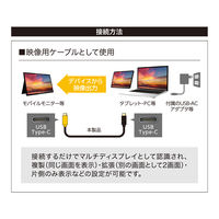 ナカバヤシ Type-C 映像出力/PD給電ケーブル 2.5m USB-CCD25/BK 1本