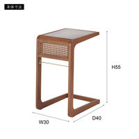 東谷 ROOM ESSENCE サイドテーブル 幅300×奥行400×高さ550mm ブラウン PM-502BR 1台（直送品）