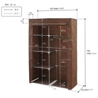 フクダクラフト 棚付ハンガー HC-T1016 BR M 1台（直送品）