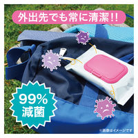 妖怪の私物 抗菌 ウェットシートのフタ レギュラーサイズ ダークブルー 1セット（1個×4）ビタットジャパン