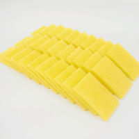 キッチンスポンジ 毎日とりかえクリーナー クエン酸+泡タイプ 水アカに 使い捨て イエロー 1パック（30個入）東和産業