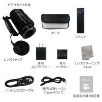 フィールドスリー 2.7K解像度 デジタルビデオカメラ 静止画800万画素 デジタルズーム16倍 F3VC27-01 1台