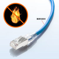 サンワサプライ カテゴリ7LANケーブル(スリム、やわらか、ツメ折れ防止コネクタ) KB-SL7YS-05BL 1本