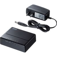 サンワサプライ ギガビット対応 スイッチングハブ(3ポート・マグネット付き) LAN-GIGAP301BK 1個
