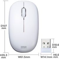 ワイヤレスキーボード　無線マウスセット　メンブレン　ブルーLEDマウス 付属　コンパクト　ホワイト　SKB-WL34SETW　サンワサプライ　1個（直送品）