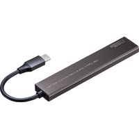 サンワサプライ USB Type-C 3ポート スリムハブ(microSDカードリーダー付き) USB-3TCHC17S 1個（直送品）