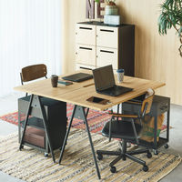 ジャーナルスタンダードファニチャー コンパスレッグデスク 平机 幅800×奥行550×高さ720mm ナチュラル 278308 1台（取寄品）